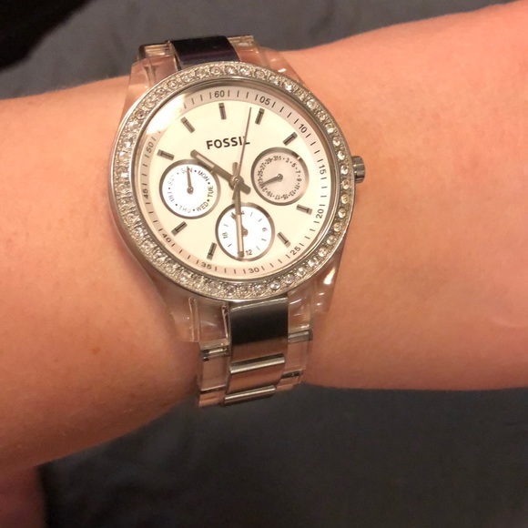 Fossil Acrylic & Stainless Steel Watch - Picture 5 of 6